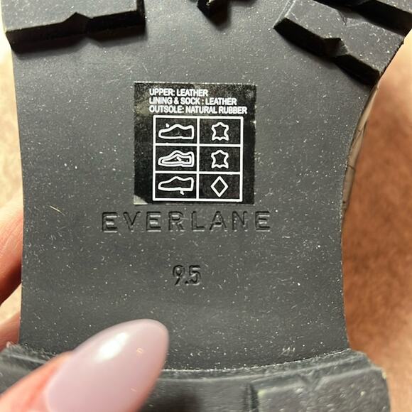 EVERLANE The Lug Loater Black Crocodile Leather Slip On Moc Toe Size 9.5 NEW - Picture 8 of 9